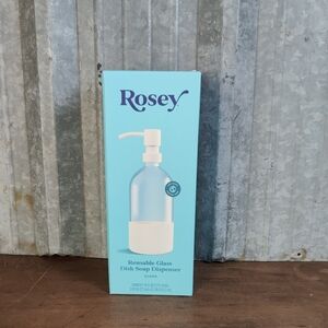 Rosey Reusable Glass Dish Soap Dispenser